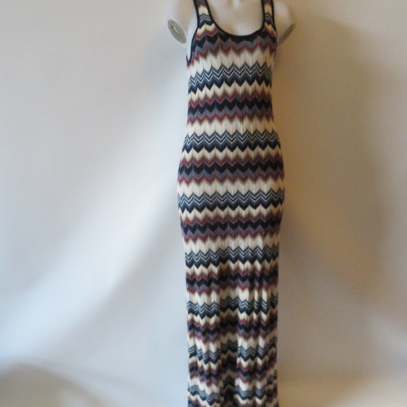 COTTON BY AUTUMN CASHMERE CHEVRON TANK DRESS S* - Picture 1 of 5